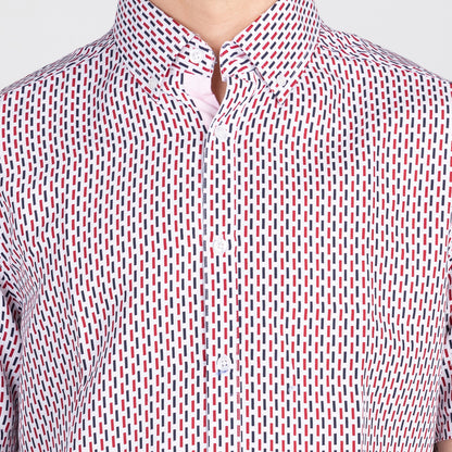 K1569 Mens REGULAR FIT Heritage Prints Button Down Short Sleeve Shirt - IDENTITY Apparel Shop