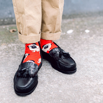 Pug Printed Crew Length Socks - IDENTITY Apparel Shop