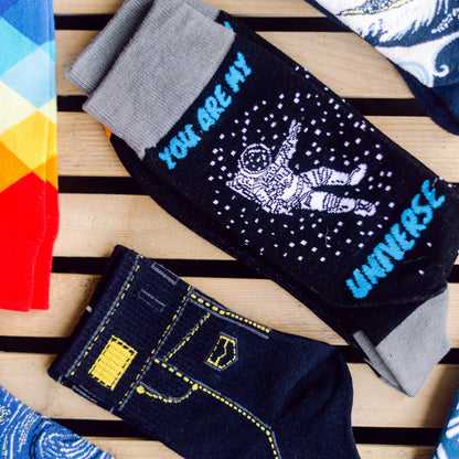 You Are My Universe Printed Mid-Calf Length Socks - IDENTITY Apparel Shop