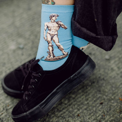 Michaelangelo's David Printed Quarter Length Socks - IDENTITY Apparel Shop