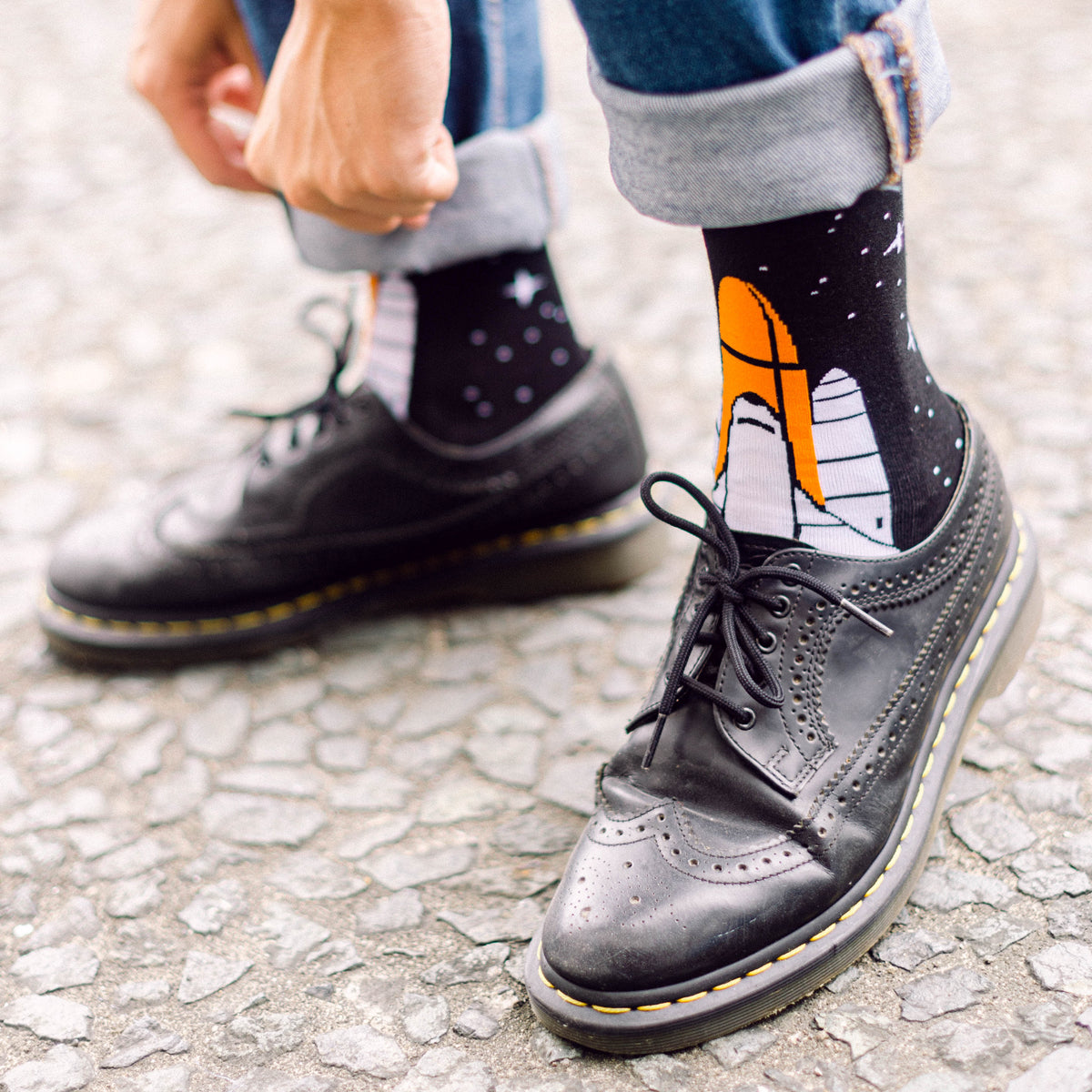 Space Launch Printed Crew Length Socks - IDENTITY Apparel Shop