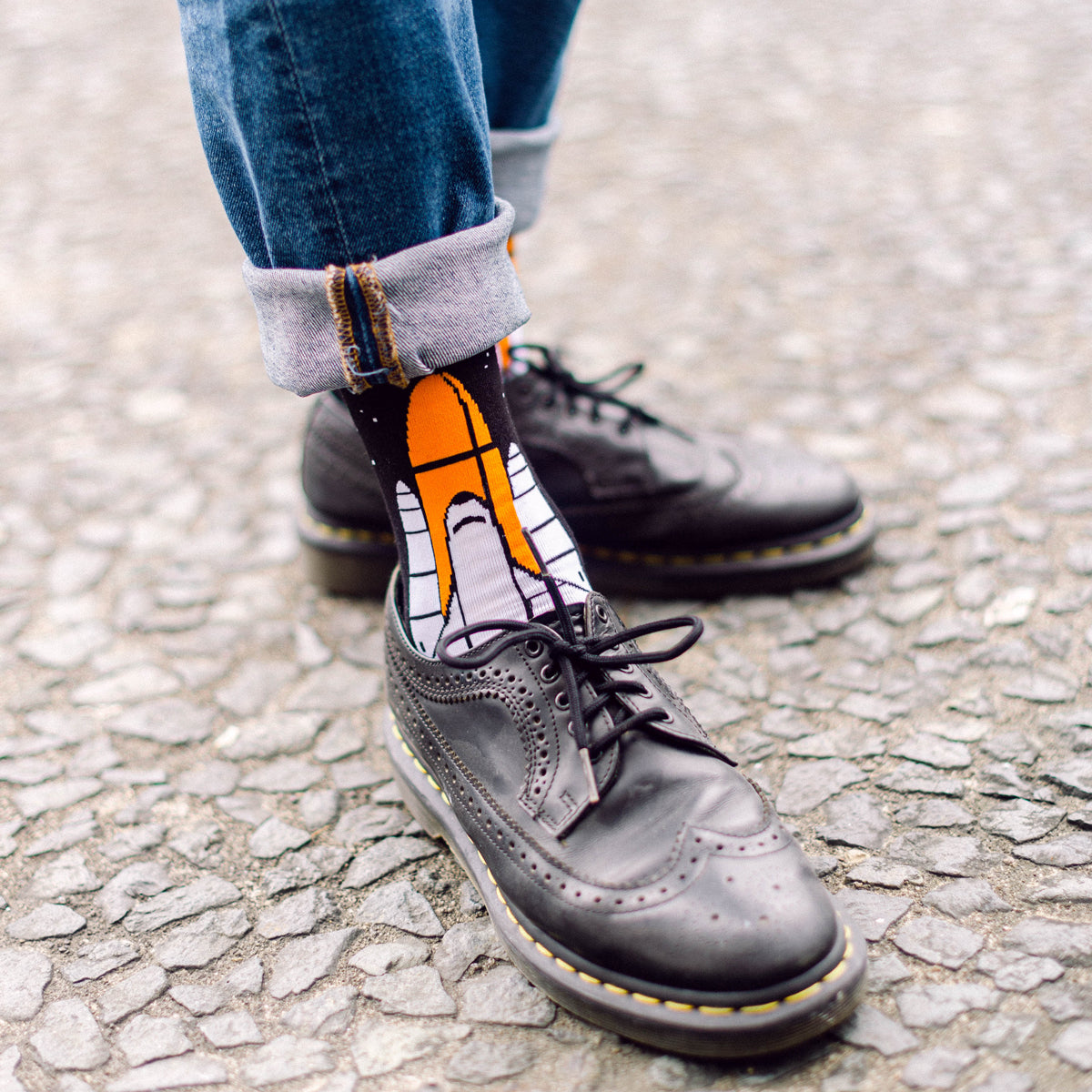 Space Launch Printed Crew Length Socks - IDENTITY Apparel Shop