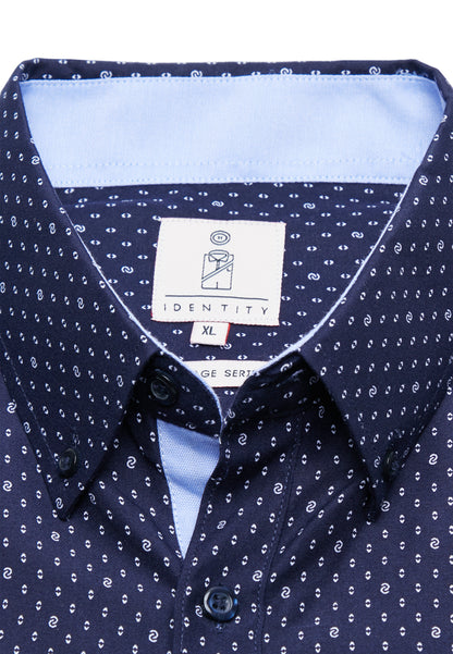 K1303 Mens REGULAR FIT Heritage Prints Button Down Short Sleeve Shirt - IDENTITY Apparel Shop