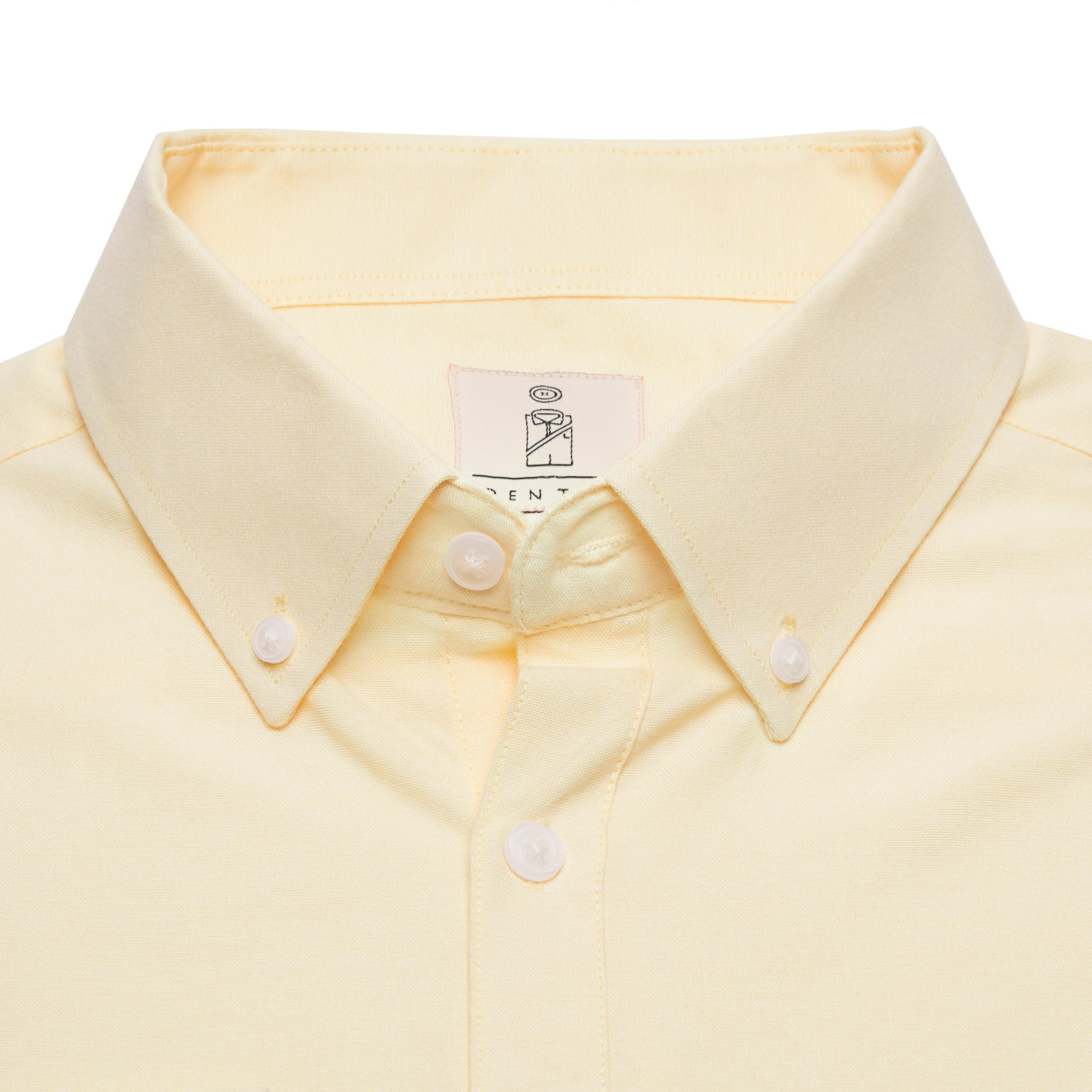 Mens REGULAR FIT Oxford Series Button Down Long Sleeve LIGHT YELLOW Shirt - IDENTITY Apparel Shop