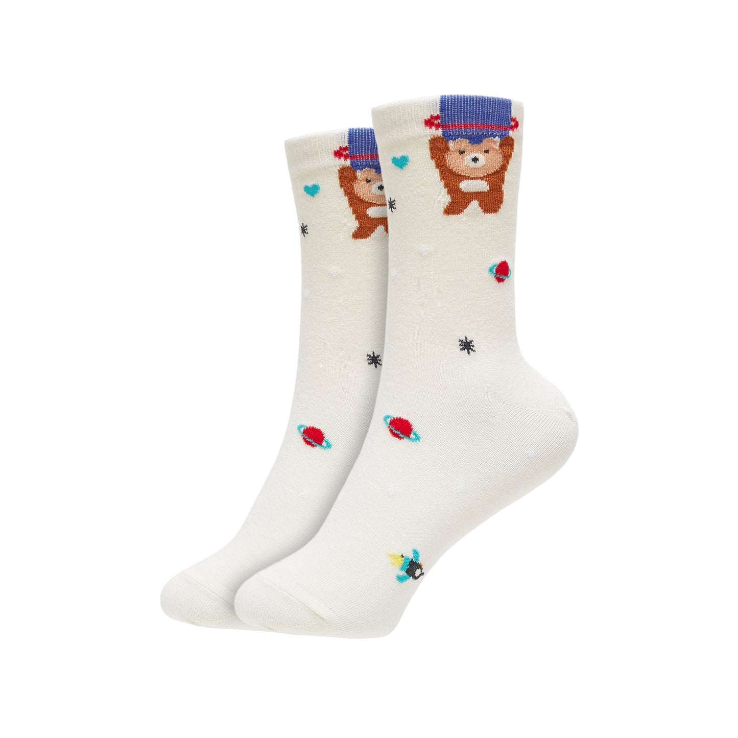 Womens Astro Series Crew Length Printed Socks - IDENTITY Apparel Shop