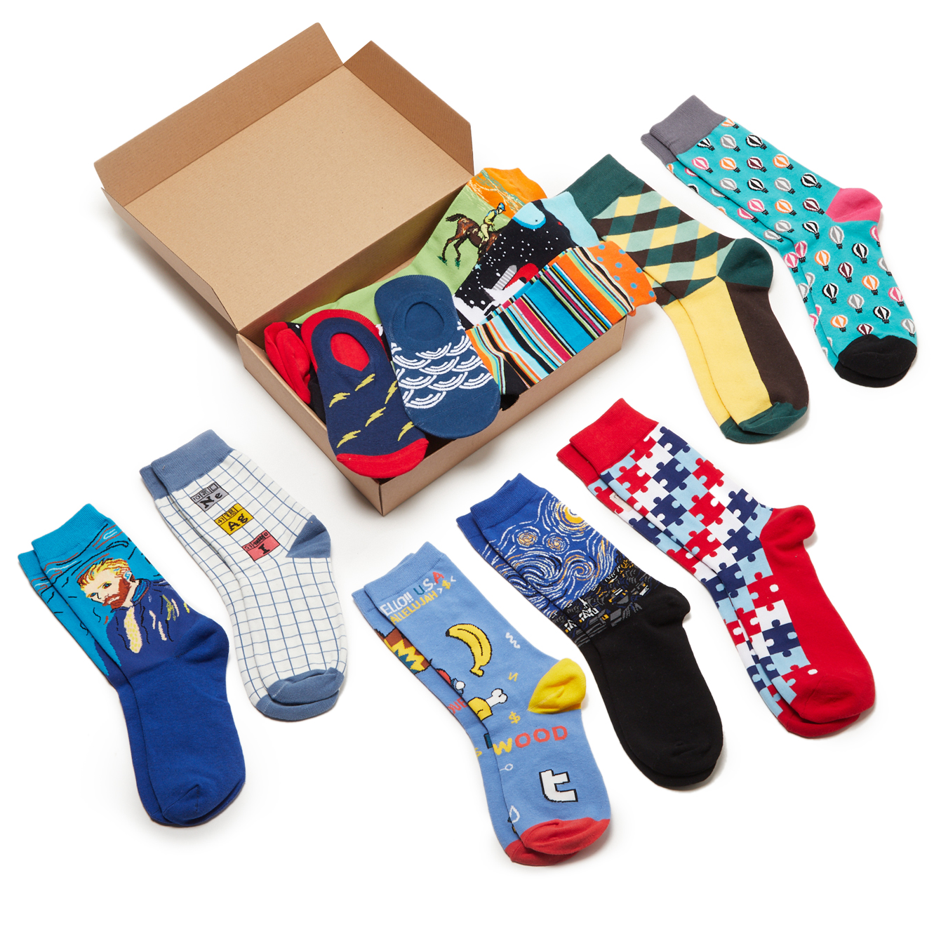 Mystery Box of Socks Gift Set - 10 Pairs - IDENTITY Apparel Shop