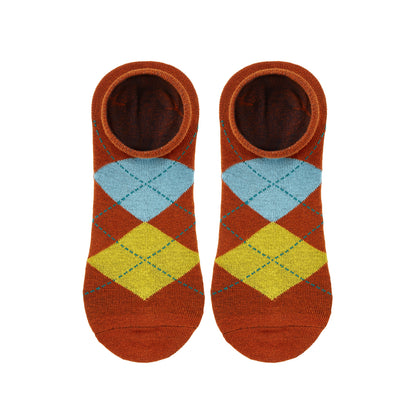 Womens Ankle Length Argyle Printed Socks 1.0 - IDENTITY Apparel Shop