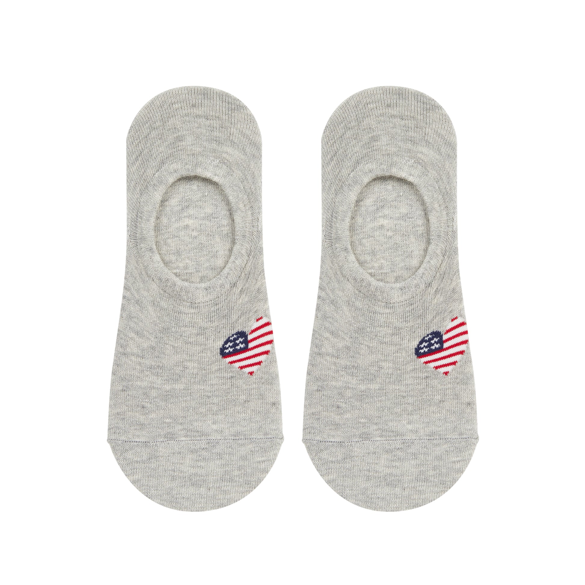 Women's Invisible Foot Socks 4-in-1 Set with USA Heart Print - IDENTITY Apparel Shop