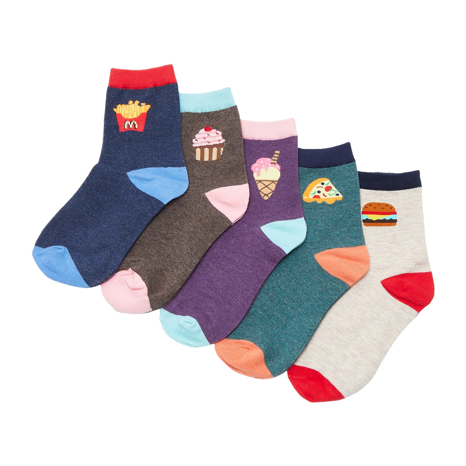 Womens Junk Food Series Quarter Length Socks - IDENTITY Apparel Shop
