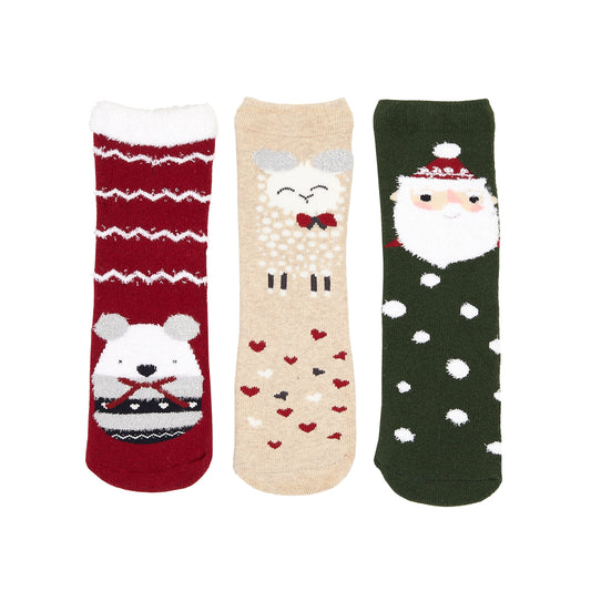 Tiny Alpaca 3-In-1 Box Set Printed Colourful Children's Christmas Socks - TS004-1239 - IDENTITY Apparel Shop