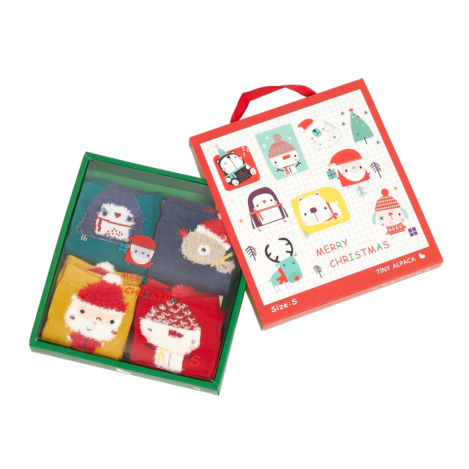 Tiny Alpaca 4-In-1 Box Set Printed Colourful Children's Christmas Socks - TS005-2 - IDENTITY Apparel Shop