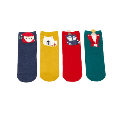 Tiny Alpaca 4-In-1 Box Set Printed Colourful Children's Christmas Socks - TS005-3 - IDENTITY Apparel Shop