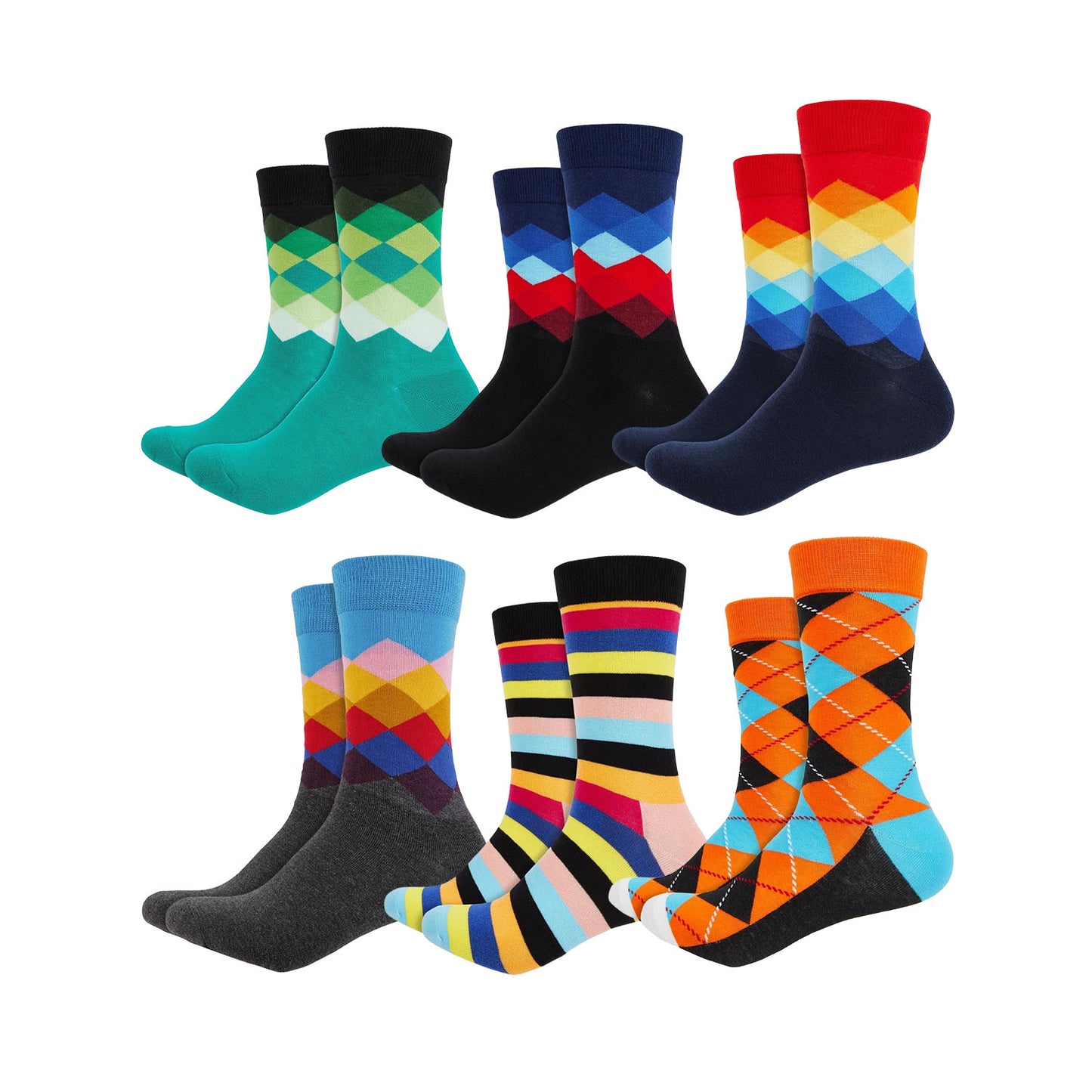 IDENTITY - Argyle Box of Socks Gift Set - 6 Pairs - IDENTITY Apparel Shop