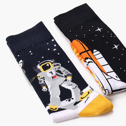 Space Launch Printed Crew Length Socks - IDENTITY Apparel Shop