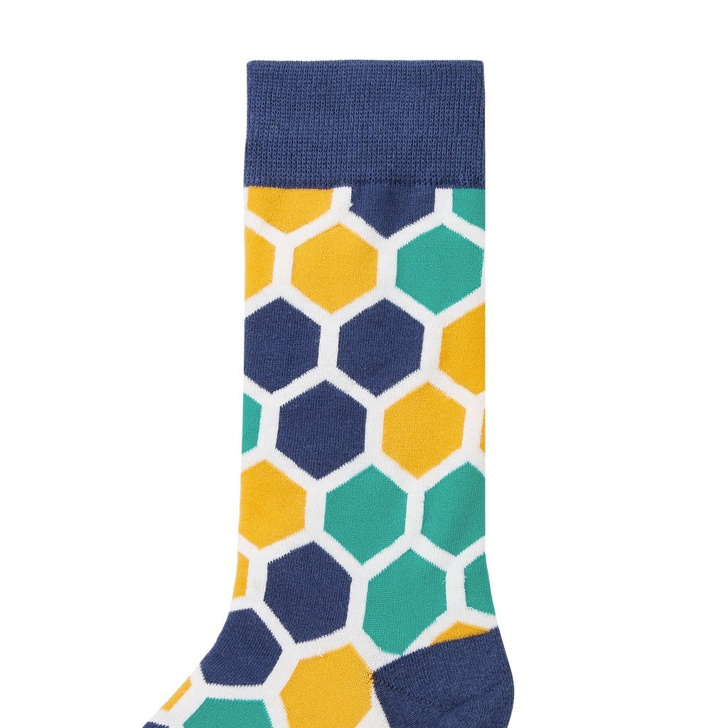 Beehive Printed Crew Length Socks - IDENTITY Apparel Shop