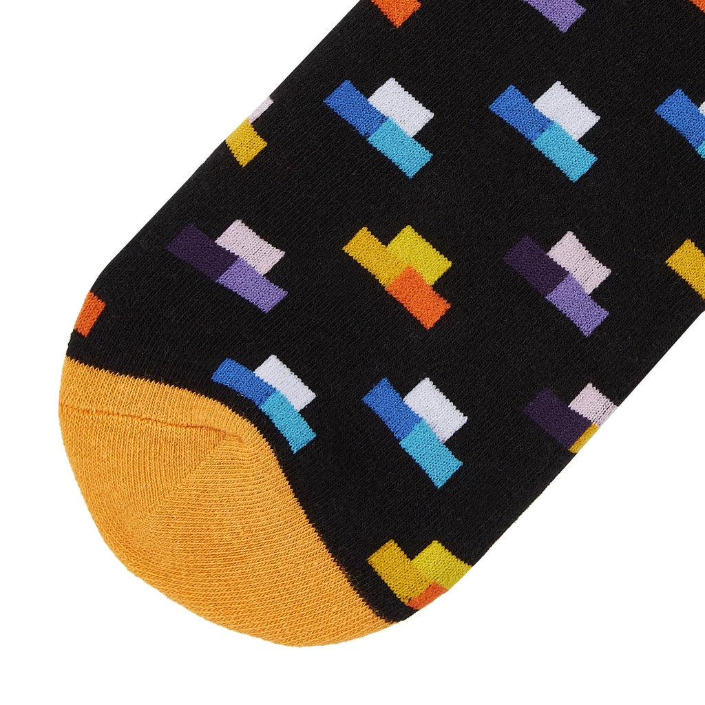 Tetris Printed Crew Length Socks - IDENTITY Apparel Shop
