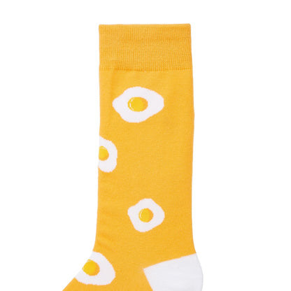 Sunny Side Up Printed Crew Length Socks - IDENTITY Apparel Shop